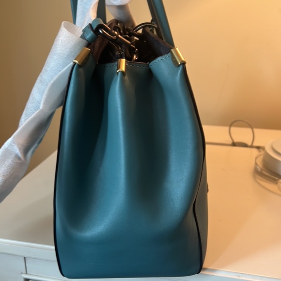 Coach Cooper Carryall Pewter/Marine New Without Tags smoke free environment - Picture 5 of 13